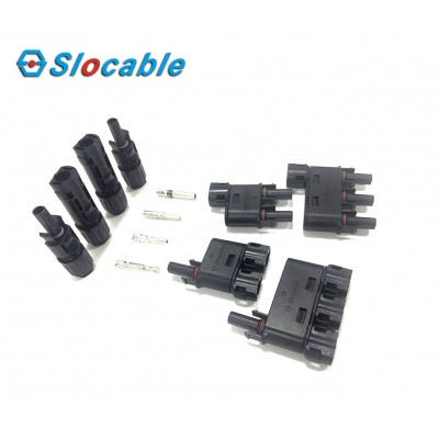 Hot Sale High Current 50a Copper Pins 3 To 1 Branch Connector For Solar Panel Use